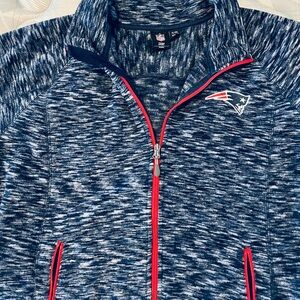 NFL Blue and Red Women's Jacket. Comfy lightweight fleece slightly fitted